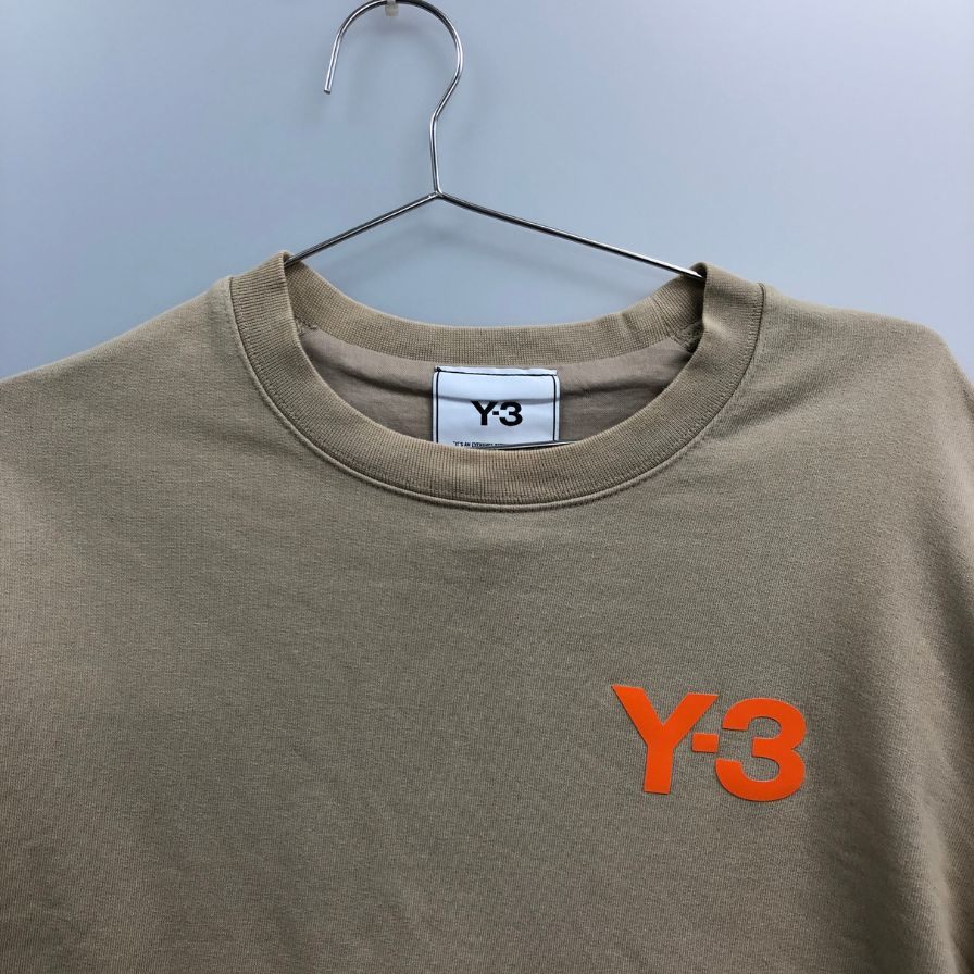 美品◆ワイスリー トレーナー スウェット CL CHEST 裏パイル HT4496 サイズM ベージュ Y-3 【AFB42】
