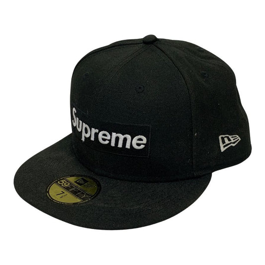 シュプリーム ニューエラ ベースボール キャップ 21ss Champion Ship Box Logo 刺繍 デザイン ブラック 7 5/8（60.6cm) Supreme NEW ERA【AFI20】