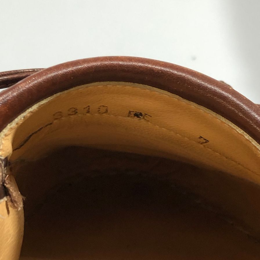 フェラガモ タッセルローファー レザー 3310 カーフ キルト ブラウン サイズUK7EE Ferragamo 約25.5cm【AFC47】