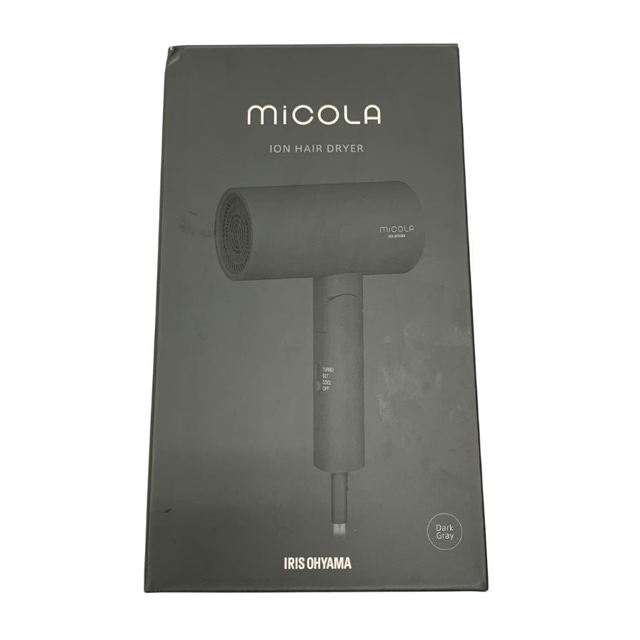 ミコラ アイリスオーヤマ イオンドライヤー ダークグレー HDR-M101-H MICOLA【AFI21】【中古】