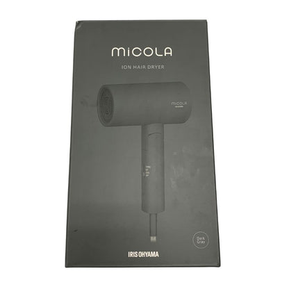 ミコラ アイリスオーヤマ イオンドライヤー ダークグレー HDR-M101-H MICOLA【AFI21】【中古】
