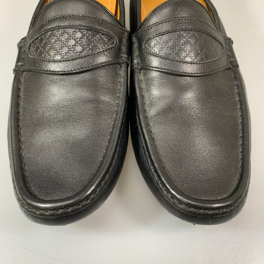 グッチ ドライビングシューズ ローファー 295787 レザー メンズ ブラック サイズ8 GUCCI 約25.0cm【AFC41】