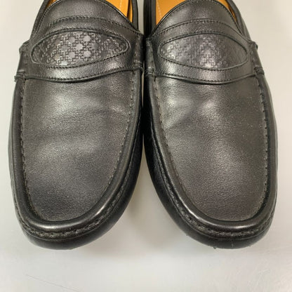 グッチ ドライビングシューズ ローファー 295787 レザー メンズ ブラック サイズ8 GUCCI 約25.0cm【AFC41】