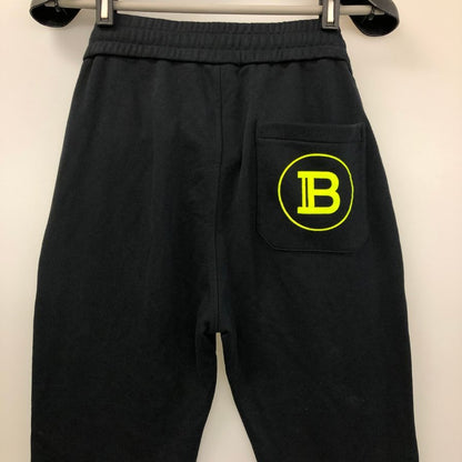 バルマン スウェットパンツ ジョガー イージーパンツ プリントデザイン サイズXS ブラック レディース BALMAIN 【AFB5】