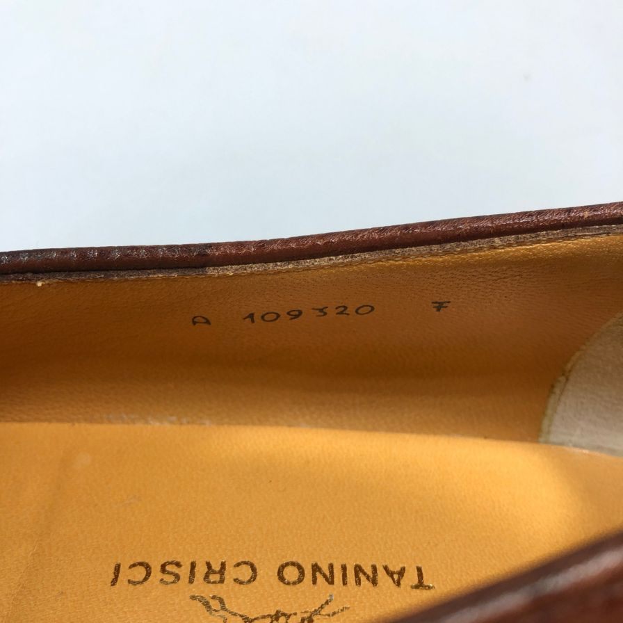 タニノクリスチー 109320 タッセルローファー カーフ ブラウン UK7 TANINO CRISCI ローファー 約25.5cm【LA】【中古】