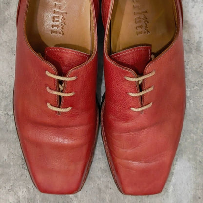 ベルルッティ レザーシューズ ウルテマ ホールカット レッド系 サイズUK6.5 BERLUTI ビジネスシューズ 約25.5cm【LA】【中古】