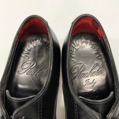 ナポリターノ ラケーレ レザーシューズ キャップトゥ メンズ サイズ7 ブラック Napolitano Rachele【AFC31】【中古】