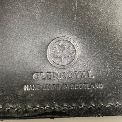 グレンロイヤル 長財布 二つ折り財布 フラップボタン ブライドルレザー ブラック ゴールド金具 GLENROYAL【AFI1】