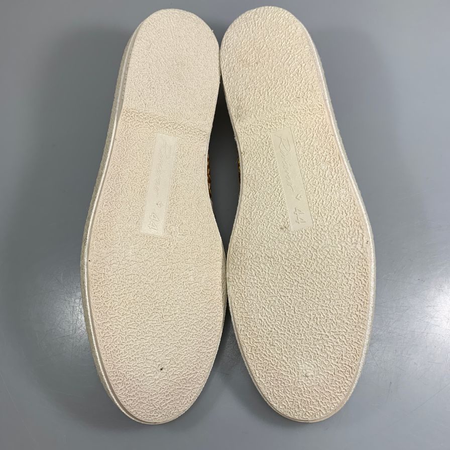 リビエラ スリッポン 編み込み レザー メッシュ シューズ マルチカラー ブラウン メンズ サイズ 44 RIVIERAS 約27.0cm【AFC33】