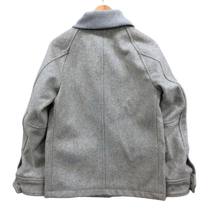 美品◆アーバンリサーチ ウールコート くるみボタン 襟リブ メンズ サイズ38 グレー URBAN RESEARCH 【AFA14】