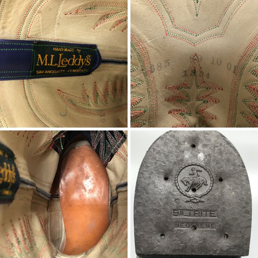 エムエルレディーズ ウエスタンブーツ レザー ブルー系 サイズ表記不明 ML LEDDY'S 約不明cm【AFC33】