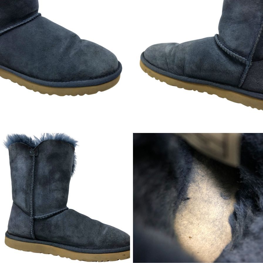 アグ ムートンブーツ ベイリーボタン2 ブルー系 レディースサイズ 7.5 UGG BAILEY BUTTON Ⅱ 約25.0cm【AFC28】