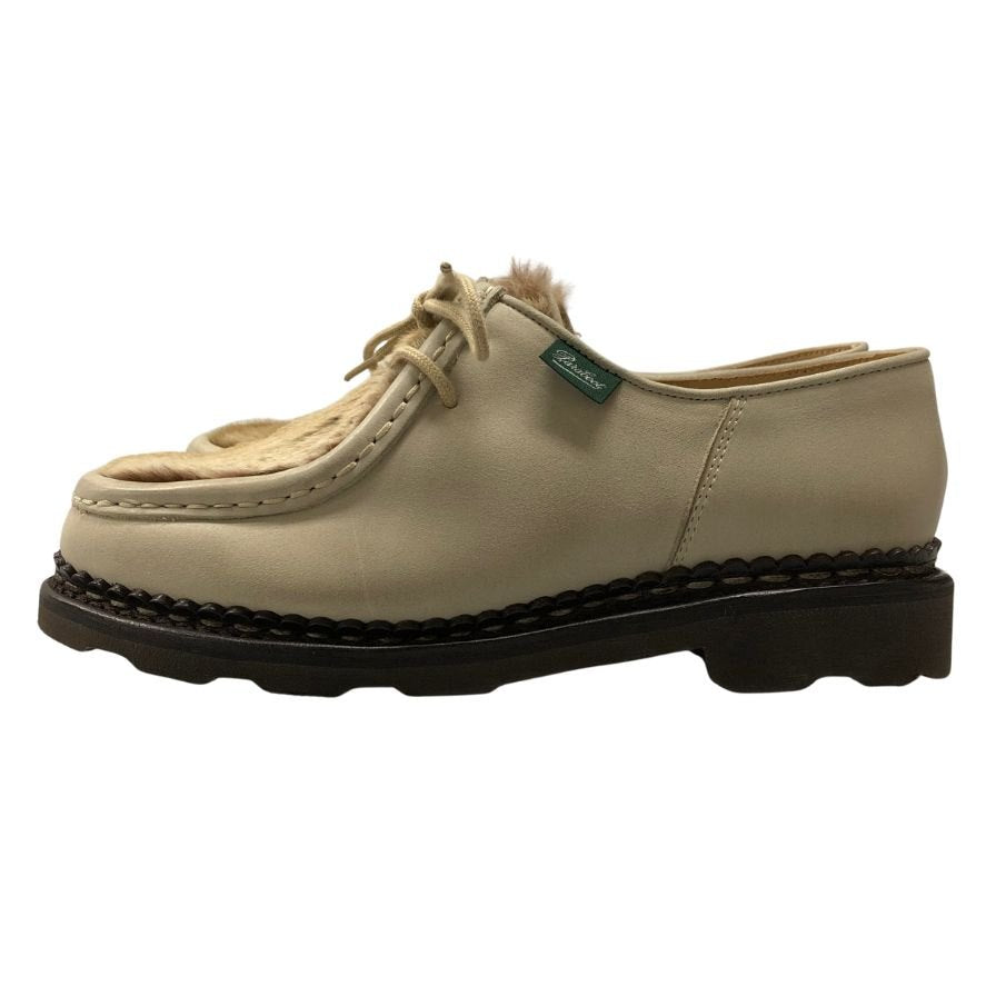 パラブーツ チロリアンシューズ 130471 ミカエル ラパン ファー サイズUK4 レディース ベージュ系 Paraboot MICHAEL LAPIN  約23.0cm【LA】【中古】
