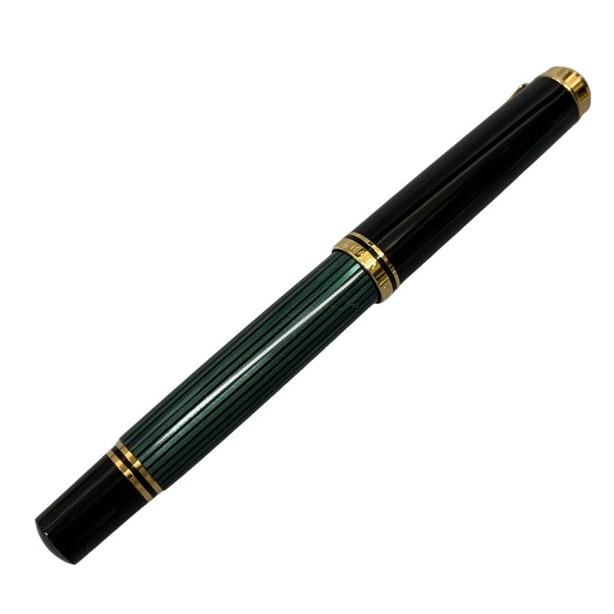ペリカン 万年筆 スーベレーン 緑縞 ストライプ ペン先14C-585 F字 PELIKAN Souveran【AFI18-2】