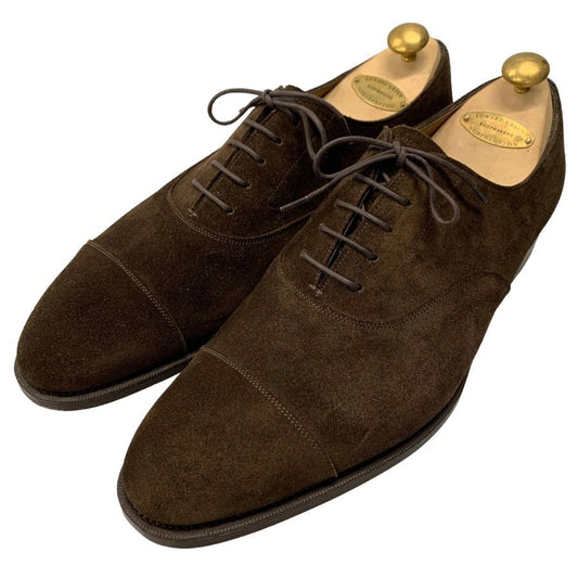 エドワードグリーン レザーシューズ チェルシー スエード ブラウン UK10.5 メンズ 革靴 シューツリー付き Edward Green ビジネスシューズ 約29.0cm【LA】【中古】