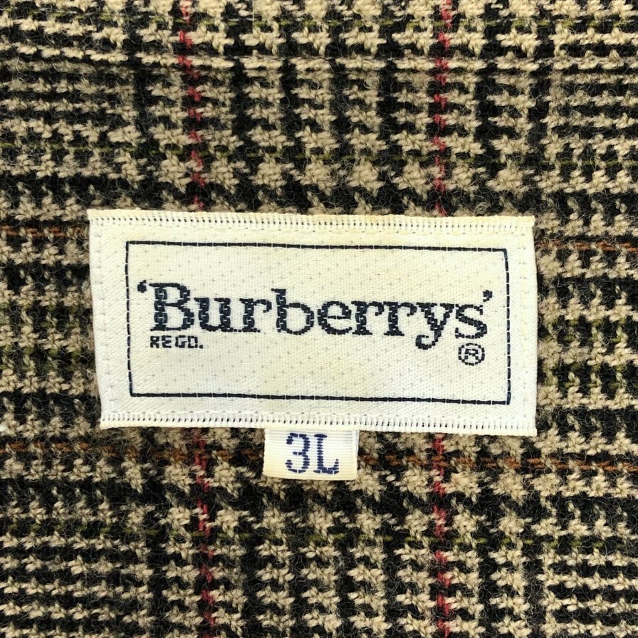 美品◆バーバリーズ ハンティングジャケット ガンクラブチェック メンズ サイズ3L Burberrys 【AFB16】