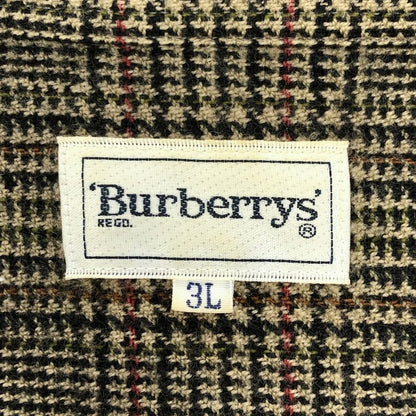 美品◆バーバリーズ ハンティングジャケット ガンクラブチェック メンズ サイズ3L Burberrys 【AFB16】