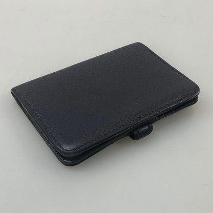 エルメス カードケース ドゴン グレインレザー メンズ ネイビー×シルバー金具 HERMES【AFI19】