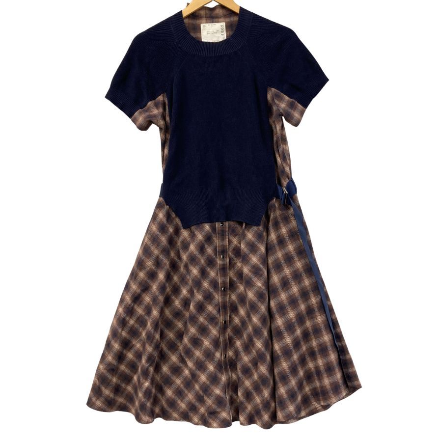 美品◆サカイ オンブレチェックワンピース 20-04869 レディース サイズ 1 総柄 SACAI 【AFA13】