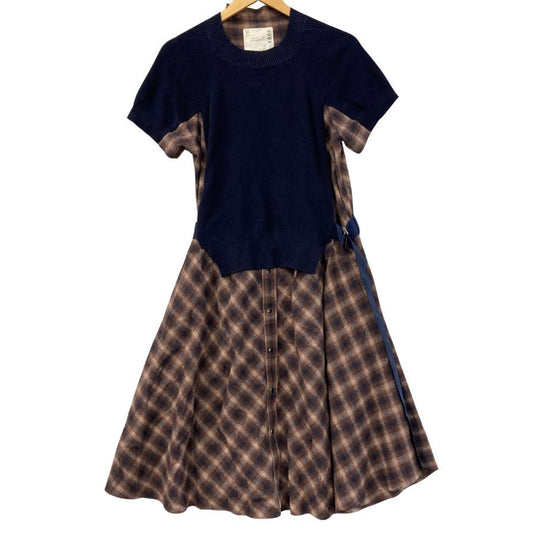 美品◆サカイ オンブレチェックワンピース 20-04869 レディース サイズ 1 総柄 SACAI 【AFA13】
