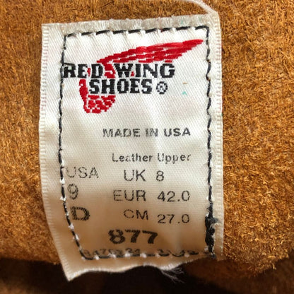 レッドウィング レザーブーツ アイアンレンジャー 877 2010年製 メンズ ブラウン サイズ9D REDWING 約27.5cm【AFD15-2】
