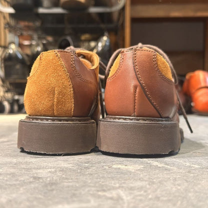 パラブーツ シャンボード Garance カフェ スエードコンビ パッチワーク サイズUK4 メンズ ブラウン Paraboot ビジネスシューズ 約23.5cm【LA】【中古】