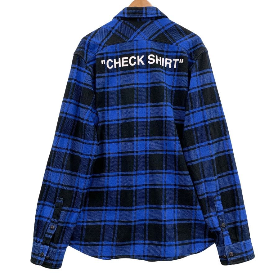 OFF-WHITE オフホワイト　ヘビーネルチェックシャツ Off-White】【イタリア製】【トップス】オフホワイト『チェック