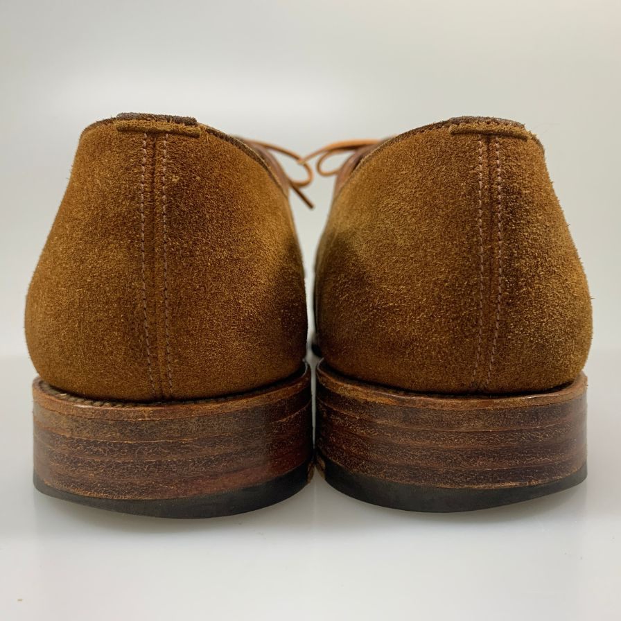 ジェイエムウエストン レザーシューズ 556-11 スウェード プレーントゥ 旧旧ロゴ ブラウン メンズ サイズ8.5D J.M.Weston スエードシューズ 約27.0cm【LA】【中古】