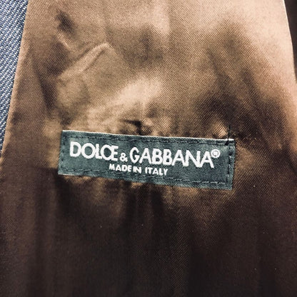 美品◆ドルチェ&ガッバーナ ベスト ジレ デニム ヴィンテージ加工 サイズ50 ブルー系 メンズ DOLCE&GABBANA 【AFB19】