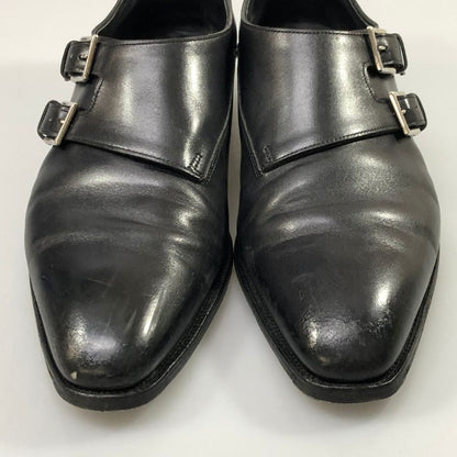 ジョンロブ レザーシューズ チャペル カーフ ダブルモンク 8000ラスト サイズ8.5E ブラック JOHN LOBB CHAPEL ビジネスシューズ 約27.5cm【LA】【中古】