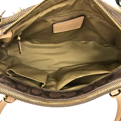 コーチ ハンドバッグ ペイトン シグネチャー ブラウン PVC×レザー レディース F32838 COACH【AFE12】