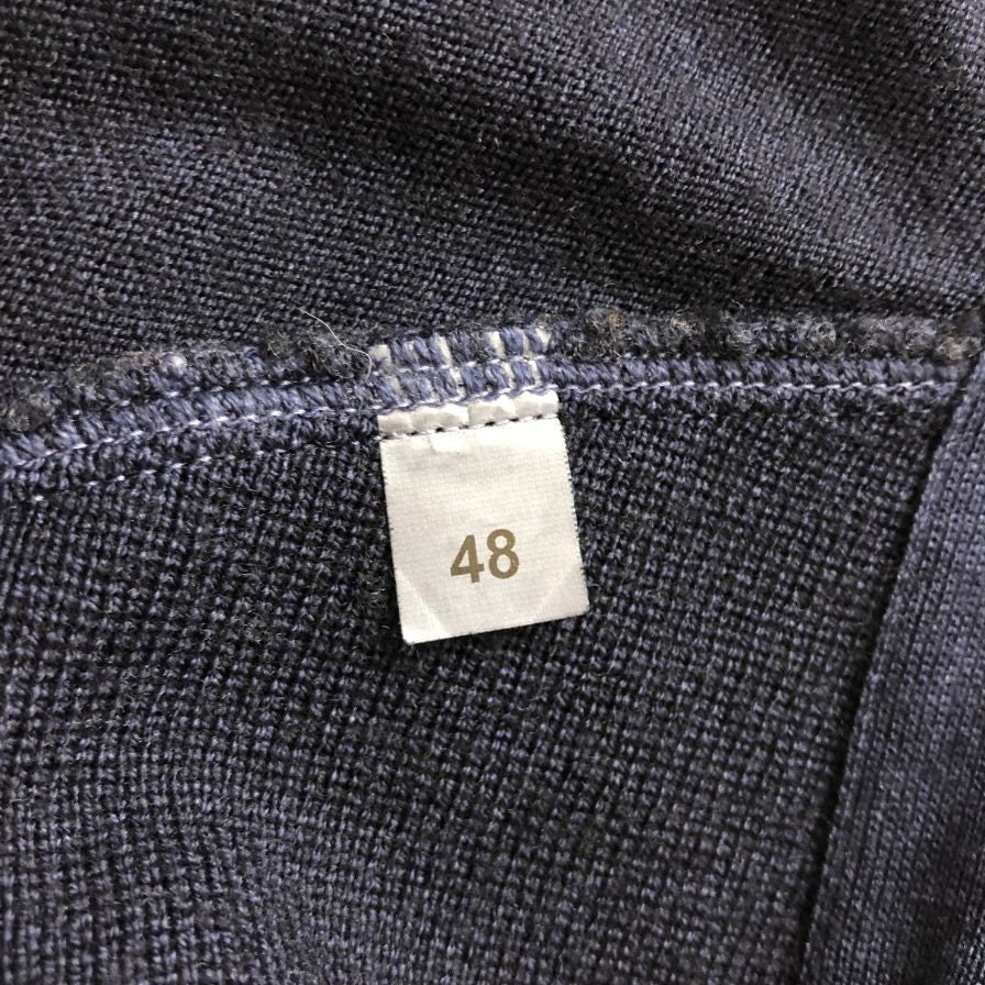 美品◆グランサッソ ヴィンテージ ベスト メンズ ネイビー サイズ48 Gran Sasso vintage 【AFB14】