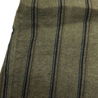 美品◆ロベルト コリーナ 半袖シャツ ボタン ストライプ  メンズ カーキ サイズ48 ROBERTO COLLINA 【AFB19】
