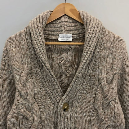 美品◆セッテフィーリカシミア ウールカシミヤショール ユニセックス サイズ 44 ベージュ Settefili Cashmere 【AFB4】