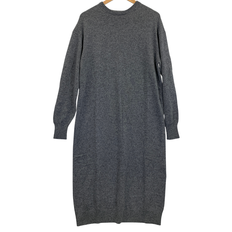 美品◆エヴリディアイライク カシミア100% ロングニット ワンピース レディース サイズF グレー EVERYDAY I LIKE 【AFB44】