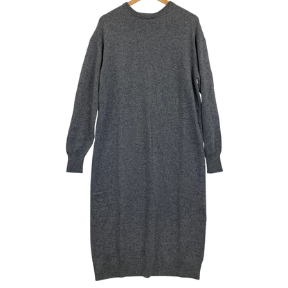 美品◆エヴリディアイライク カシミア100% ロングニット ワンピース レディース サイズF グレー EVERYDAY I LIKE 【AFB44】