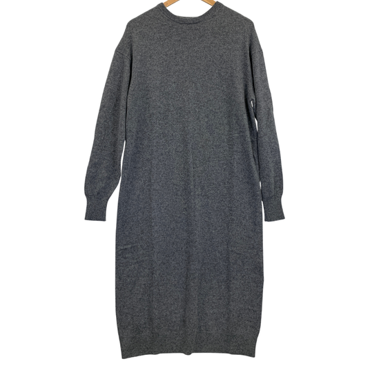 美品◆エヴリディアイライク カシミア100% ロングニット ワンピース レディース サイズF グレー EVERYDAY I LIKE 【AFB44】