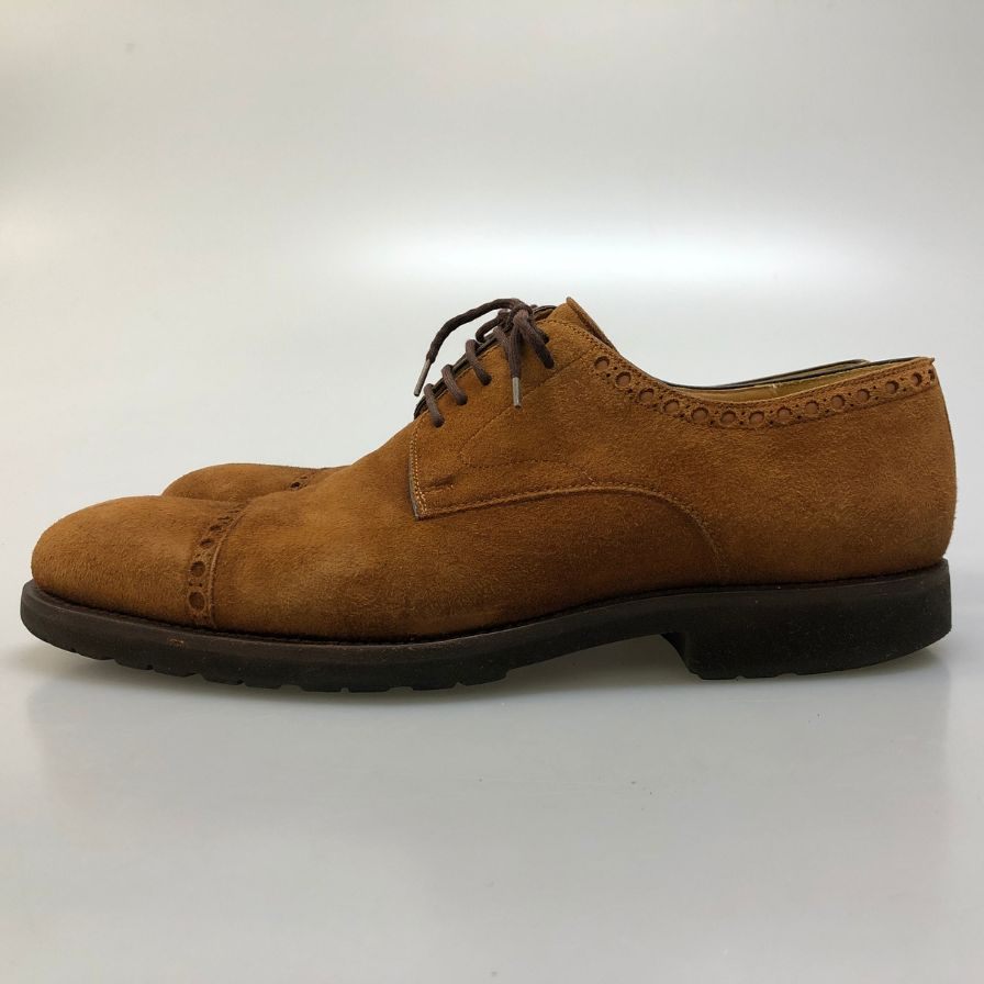 マグナーニ レザーシューズ クォーターブローグ スエード 14254 メンズ ブラウン サイズ41 MAGNANNI 約26.0cm【AFC2】
