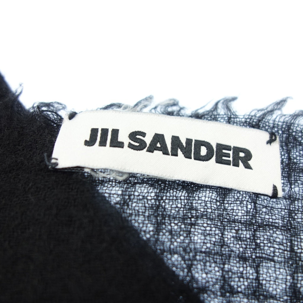 Used JIL SANDER large muffler shawl black JIL SANDER [AFI23] 