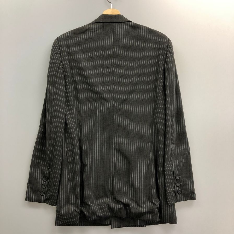 エスカーダ セットアップ ジャケット スカート ストライプ ウール ブラック サイズ40 ESCADA【AFA8】