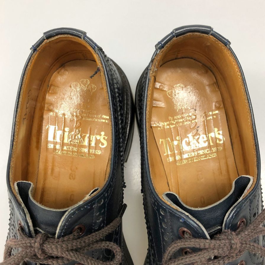 トリッカーズ ウイングチップ L5633 メンズ ネイビー サイズUK6  Tricker's ビジネスシューズ 約24.5cm【LA】【中古】