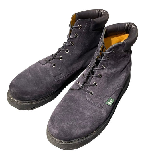 パラブーツ レースアップブーツ ベルジュラック スエード ネイビー サイズ7.5 メンズ Paraboot BERGERAC ブーツ 約25.5cm【LA】【中古】