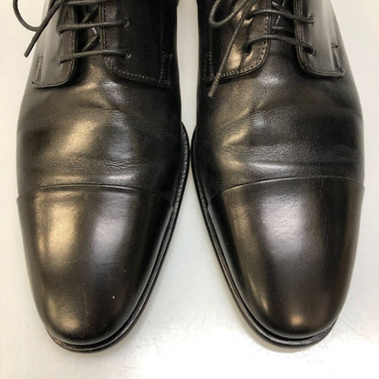 サントーニ ストレートチップ ブラック カーフ サイズUK7.5 santoni 約26.5cm【AFC33】