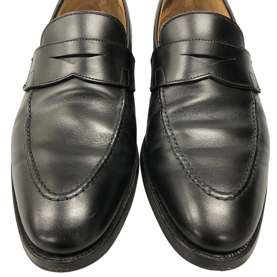 クロケット&ジョーンズ ペニーローファー シドニー カーフ ブラック UK7.5E CROCKETT&JONES SYDNEY ローファー 約26.0cm【LA】【中古】