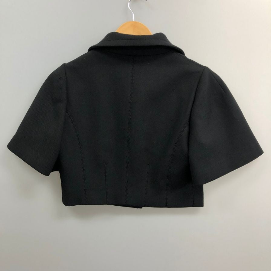 美品◆ドルチェ&ガッバーナ 半袖ショートジャケット レデース サイズ40 ブラック Dolce & Gabbana 【AFB17】