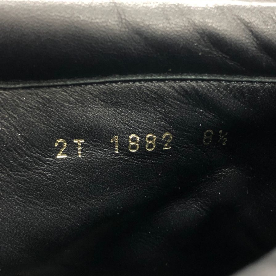 プラダ コンバットブーツ レースアップ ベルト レザー 2T 1882 ブラック メンズ サイズ7.5 PRADA 約26.0cm【AFD15】