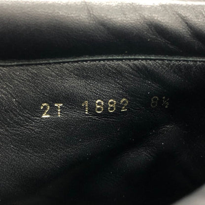 プラダ コンバットブーツ レースアップ ベルト レザー 2T 1882 ブラック メンズ サイズ7.5 PRADA 約26.0cm【AFD15】