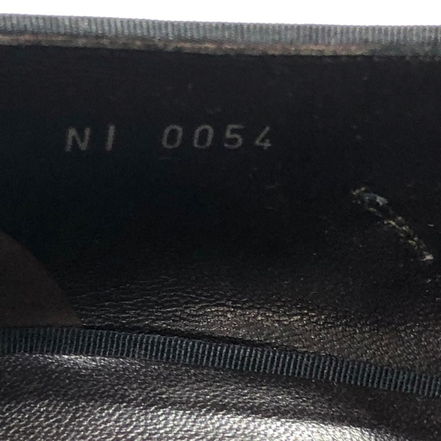 ルイヴィトン レザーシューズ シングルモンク ガラスレザー 0054 チゼルトゥ ブラック メンズ サイズUK6.5 LOUIS VUITTON 約25.5cm【AFC33】