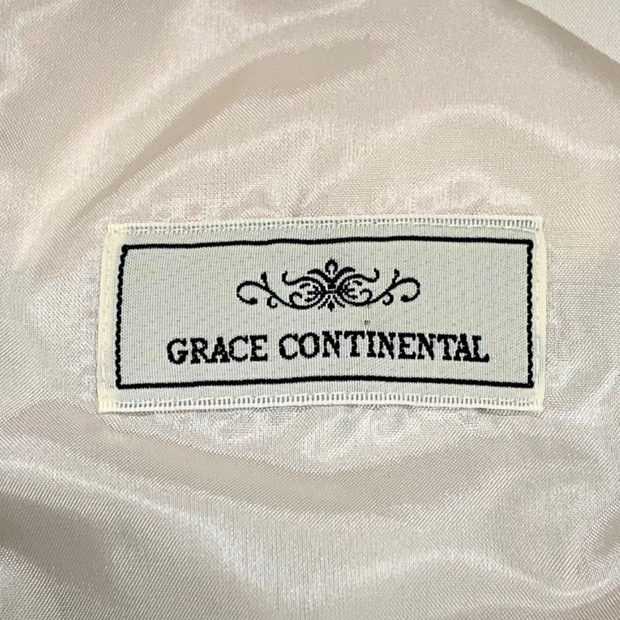 美品◆グレースコンチネンタル ノースリーブワンピース ビジュー装飾 ボーダー レディース サイズ36 GRACE CONTINENTAL 【AFB11】