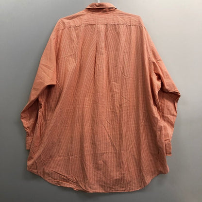 極美品◆ラルフローレン ボタンダウンシャツ 90S オールド チェック オレンジ系 メンズ サイズ18 Ralph Lauren 【AFB5】